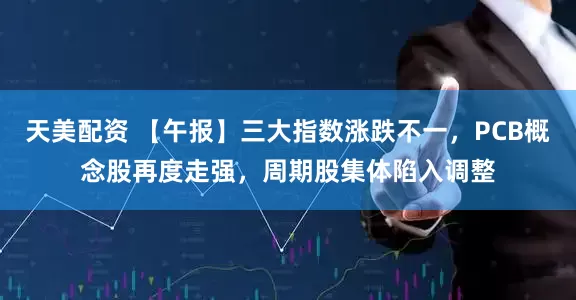 天美配资 【午报】三大指数涨跌不一,PCB概念股再度走强,周期股集体陷入调整